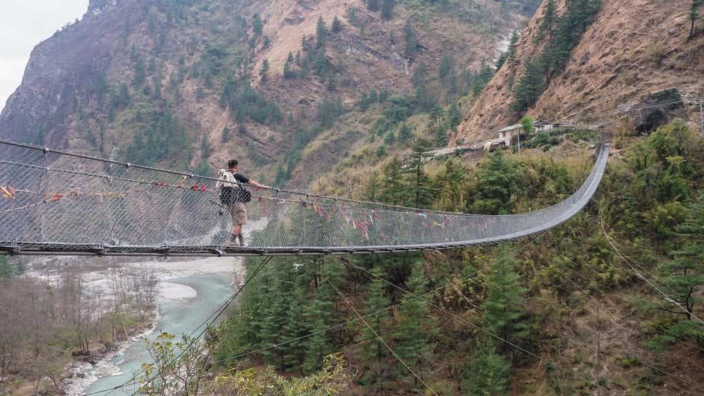 Hanging Bridge Of Ghasa (Nepal)