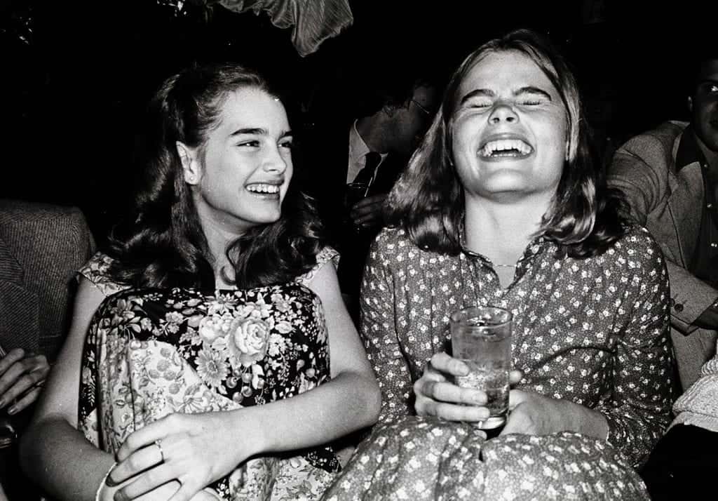 Young Brooke Shields and Mariel Hemingway Laughing Together