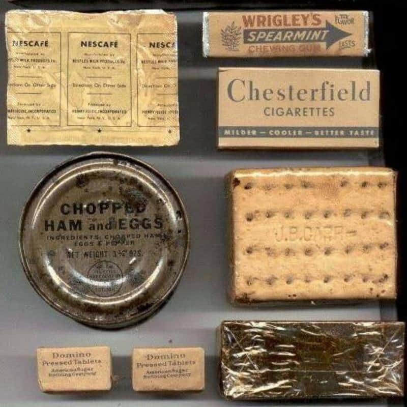 World War II Meal Rations Came With Gum And Cigarettes