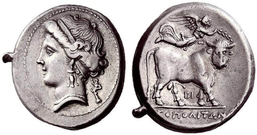 325 B.C. Greek Didrachm