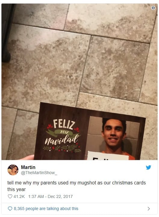 Mug Shot Christmas Card